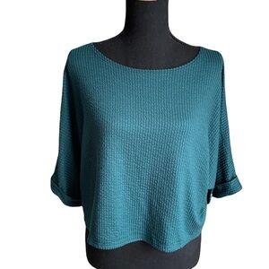 Caution To the Wind Green Crop Top Size Medium